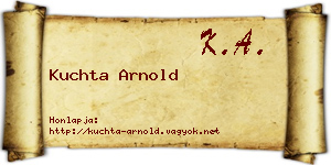 Kuchta Arnold névjegykártya